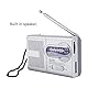 Bewinner AM/FM Multifunktions-Taschenradio mit Ausziehbarer Antenne, HD-Sound-Dualband-Kleinradio mit Teleskopantenne, 9 * 5,7 * 2,2 cm, Weiß