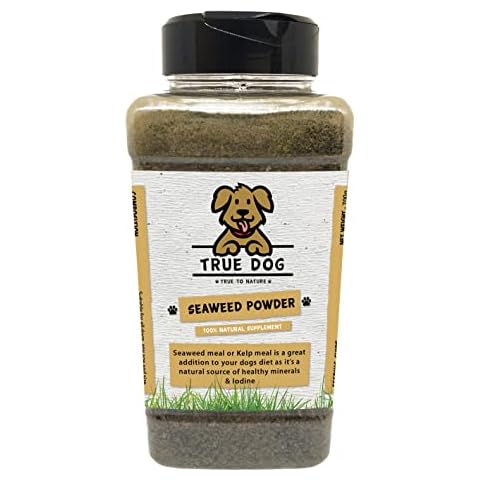 True Dog Seaweed Powder for Dogs - 100% natural ground Kelp for dogs & cats - Shaker Tub (700g) Cover