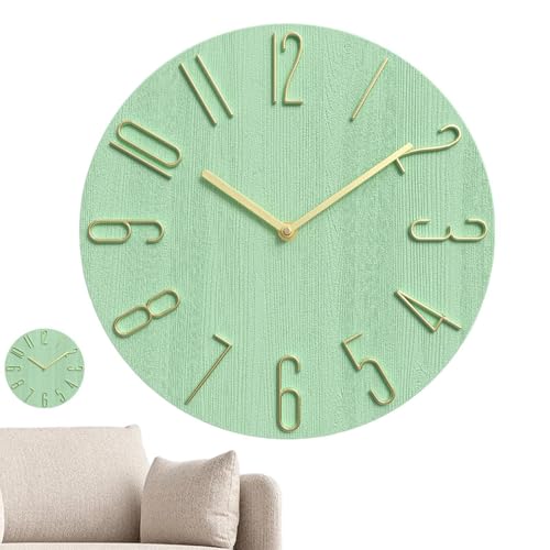 Small Wall Clock - Modern Clock | Clocks, Decor Modern Decorative Analog Non Ticking Easy To Read for Living Dining Room School 