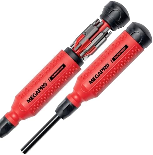 Megapro Tamperproof Security Screwdriver Set | Multi-Bit Screwdriver with ¼” Hex Shaft | Hex Pin, Spanner, Torx Pin | Compact Security Bit Set (Original)
