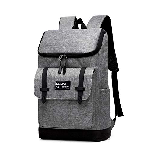Mochila de viaje al aire libre casual y escolar en gris oscuro