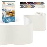 KING MOUNTAIN Canvas Repair Tape,Outdoor Gear Patch, 4×63 Inches,Waterproof,Self-Adhesive for Repairing Boat Covers,Sun Shades,Sofas,Tents,Lounge Chairs,Awnings (Off White)