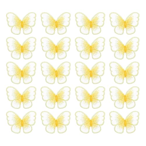 Mariposas parches de encaje bordado PATIKIL con relieve tridimensional para decorar vestidos de novia 2
