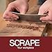 Fulton Cabinet Scraper Burnisher with 6 Piece Multi-Shaped Card Scraper Woodworking Set, 3 Rectangle 1 Beveled 1 Curved (Convex and Concave) and 1 Gooseneck Wood Scraper for Woodworking