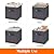Lifewit Storage Cubes, Foldable Decorative Fabric Storage Baskets for Organizing Home Organizers with Handles for Shelves, Closet, 13 Inch Bins, 36L Gray, 6 Packs