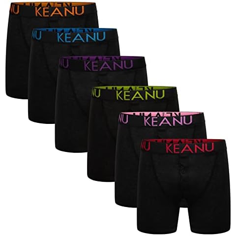 6 Pack Boys Black Boxers with Waistband Cover