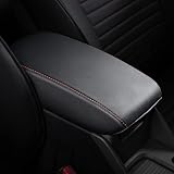 AOMSAZTO Copribraccioli per Ford Fusion 2007-2013, nero con cuciture rosse