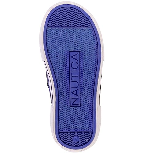 Nautica Kids Sneaker Lace-Up Fashion Shoe Zipper Boot Like High Top-Manchart-Black Blue-11 #TOP4