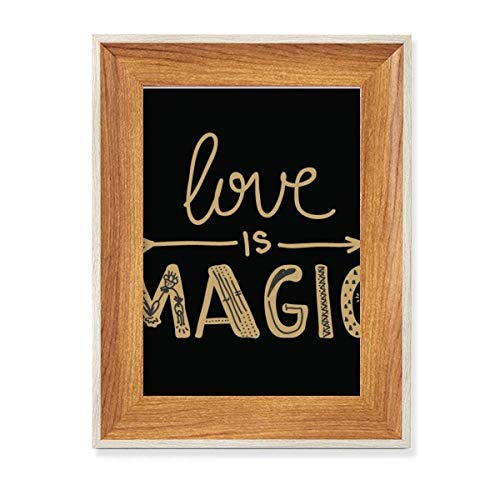 Cadre de photo bois l'amour est la magie tableau art peinture affichage bureau plusieurs ensembles