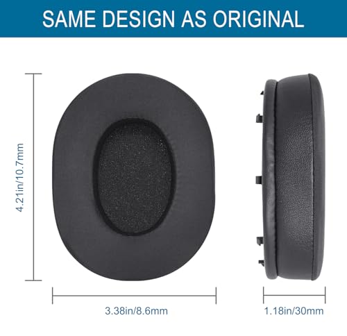 Almohadillas para auriculares con gel refrigerante para Razer BlackShark V2 / V2 PRO - Negro | Cojines de repuesto con tela ICE Silk y espuma viscoelástica para cancelación de ruido, instalación fácil miniatura 7