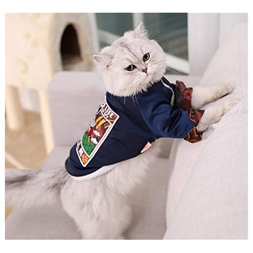 HBHUBO Nouvel an Teddy Chien vêtements Teacup Chihuahua Chien Faon Chien Petit Chien Hiver vêtements d'hiver,Bleu,S