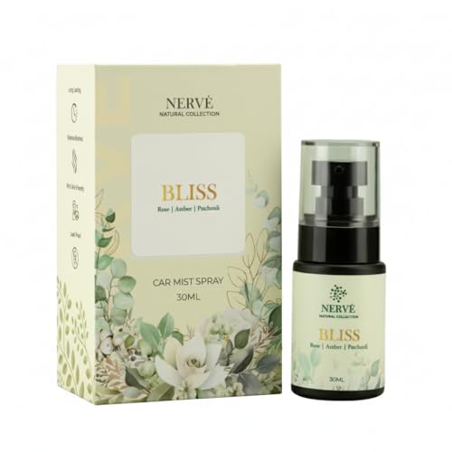 Image of Keydroid Nerve Mindful Fragrances 30ml | Bliss Fragrance | Car Mist Aroma Spray | Car Perfume with Hanging Air Freshener | Aromachology based | Long-Lasting, Anti-Odour | Natural Scent