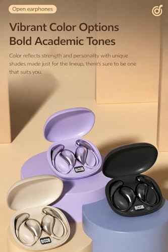 Image of OWS R300 TWS Earbuds, Gaming Earbuds with Open Wearable Stereo, 50 Hours Playtime, Bluetooth 5.4 + ENC Clarity, 13mm HD BASS Drivers, IPX6 Sweat-Proof,Built-in Mic
