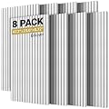 TONOR 8-Pack Bilayer Acoustic Panels Large Self-adhesive, 47.2'' * 23.6'' * 0.72” Adhesive Wall Panel, Large Soundproof Tiles for Echo Absorbtion, Acoustical Barrier of Polyester Fiber, White