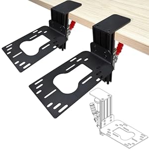 WELLMETE 2 Set Hotas Flight Desk Mount for Flight Game Dual Joystick Compatible with Thrustmaster Flight Joystick and Throttle T16000, Hotas X, Hotas One, Hotas 4, SimTask and TurtleBeach Flightdeck