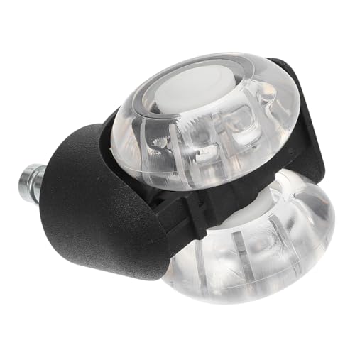 FONDOTIN Ruota Trasparente per Sedia Ufficio Doppia Rotella Resistente e Silenziosa per Mobili Parquet e Sedie da Computer