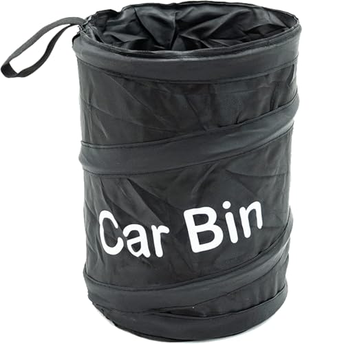 Image of TAZLYN car mini car dustbin Foldable Waste Bin Garbage Storage for Car accessories Trash Bin Can Holder dustbin bags small garbage bags Foldable mini car dustbin Cars, Home, Office,(Black Pack 1)