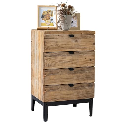 Wnutrees 4-Drawer Farmhouse Nightstand
