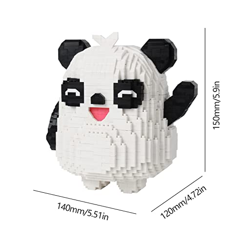 Larcele Micro Building Blocks Animal Set, DIY Mini 3D Building Toy Bricks,1628 Pieces KLJM-07 (Panda), Small - Image 2