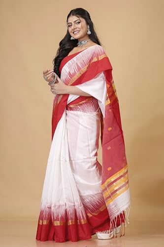 Image of OISHANI SAREE GHOR Women's Traditional Ikkat Handloom Sarees