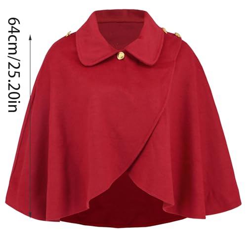 Lapel Collar Shawl Capes Faux Wool Short Cloak Coverup Crosses Wrap Front Sweater Ponchos Elegant Solid Color for Women, Black, as the pic show4