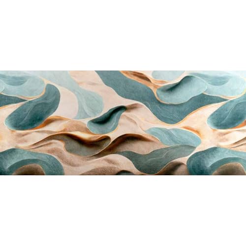 GREATOOL Alfombra de bambú, Alfombra de Vinilo, Alfombra Larga Antideslizante, Resistente a la Humedad, Ancho 50cm, para Salón, Dormitorio, Cocina, Baño, Pasillo (Digit 352, 60x50cm)