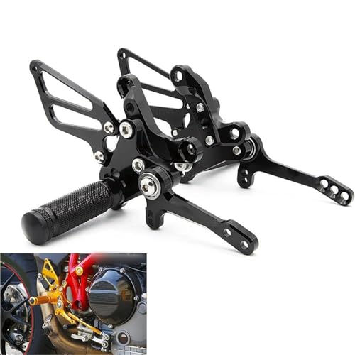 Commandes Reculées Ducati 848 1098 1198 Moto Repose-Pieds CNC - 3