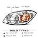 JSBOYAT Headlight Assembly Fit for 2005-2010 Chevy Cobalt 2007-2010 Pontiac G5 2005-2006 Pursuit Passenger and Driver Side, Chrome Housing & Amber Reflector