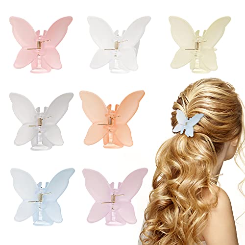 Fjäril Hair Clips, 7 st Medelstor Hårtång Butterfly Hair Tillbehör för kvinnor, 1 objekt