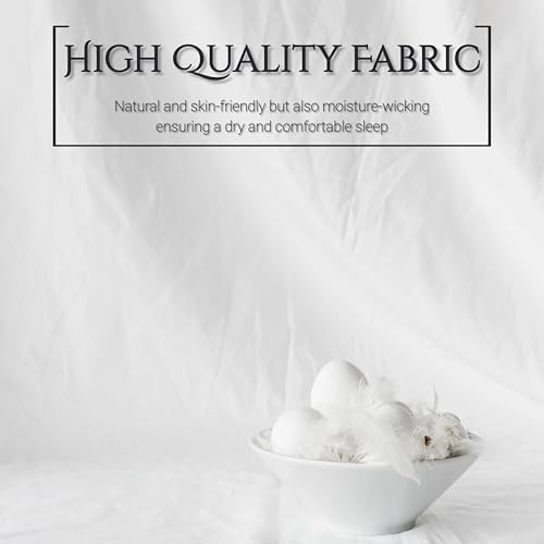 ELNIDO QUEEN Goose Feather Down Fiber Pillows King Size Set of 2，Luxury Hotel Collection Bed Pillows for Sleeping， Down Surrounded Pillows 2 Pack, Soft ＆ Fluffy for Side, Back Sleepers 20x36 in — view 5