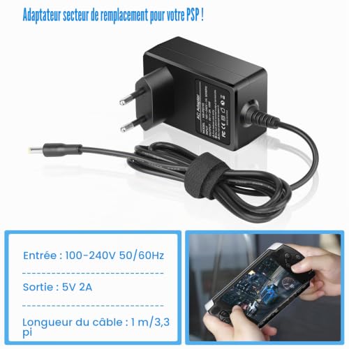 REACELL 5V 2A Chargeur avec Sony PSP Console de Jeux PSP-1000/2000/3000 – vue 3