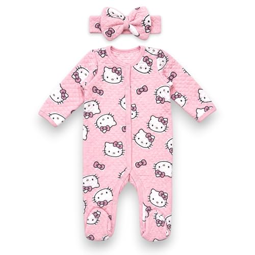Hello Kitty Baby Pajamas and Onesies Newborn Footie Baby Girl Clothes