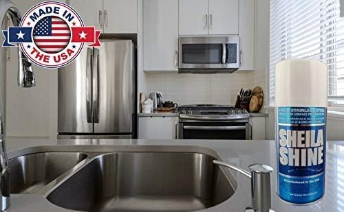 Miniatura 5 de Sheila Shine Pulidor y limpiador de acero inoxidable, lata de aerosol de 12 x 10 onzas, protege los electrodomésticos de huellas dactilares y marcas