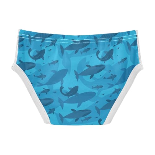 Boys' Exclusive Briefs Toddler Underwear 95% Combed Cotton Boxerbriefs 2T Whale Pattern 842