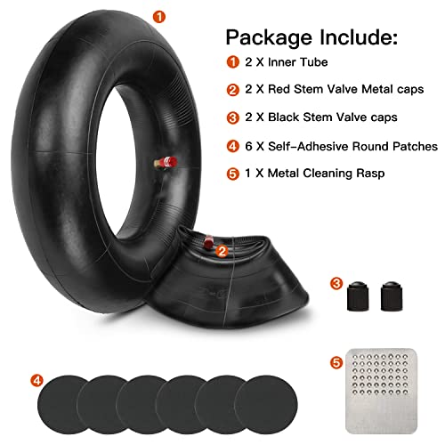 GREHUA 13x5.00-6 Inner Tube Replacement for Razor Dirt Quad (Versions 1-18) SK100 Go Kart Wagons Lawn Mowers Yard Tractor Hand Trucks ATVs, Heavy Duty 5.00-6 Tire Tube with TR87 Bent Valve Stem