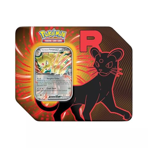 Pokemon Trading Card Game Team Rocket Collector Tin with 5 Booster Packs and Promo Card (Persian)