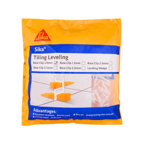 Image of SIKA - Clip for Tile - Sika Tile Leveling Base Clip 1.0mm - Prevents Movement During Mortar Laying - for Floor and Wall - Size 1.0mm