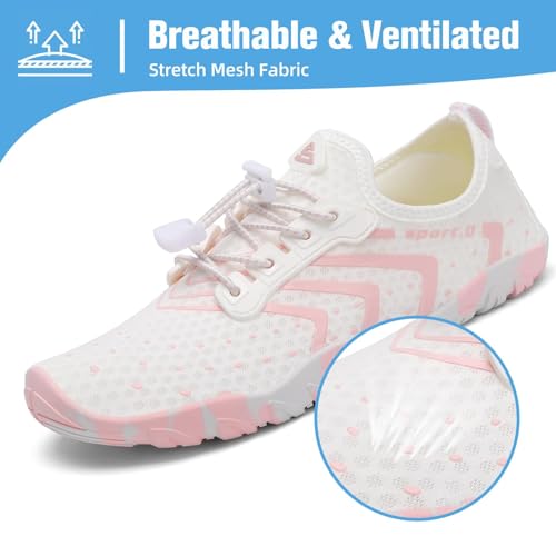 Image of Mishansha Water Shoes for Women Men, Quick-Dry Barefoot Swim Shoes with Drainage Holes, Lightweight Aqua Shoe for Beach Pool River Boating Yoga Walking