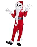 Spirit Halloween Disney Tim Burton's The Nightmare Before Christmas Adult Jack Skellington Santa Costume| Officially Licensed