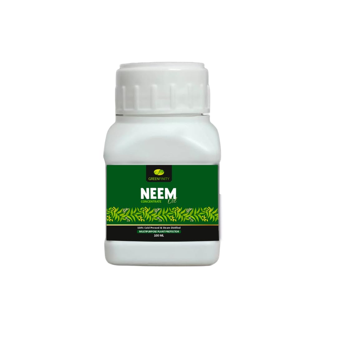 GREENFINITY 100% Cold Pressed Natural Neem Oil Concentrate For Indoor & Outdoor Plants| Steam Distilled | Insecticide, Fungicide, Viricide & Miticide For Natural Gardening | 100ml (B0D8BGL57T) Amazon Price History, Amazon Price Tracker