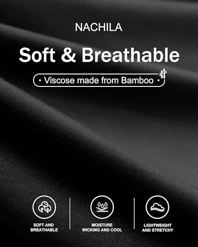 Image of NACHILA Women's Nightgowns-Viscose Made from Bamboo, Nightshirt Short Sleeve Sleepshirts Soft Sleepwear Cool Sleep Dress