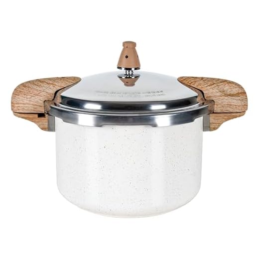 Brinox - Panela de Pressão Antiaderente com Fundo de Indução 5,4L - Vanilla