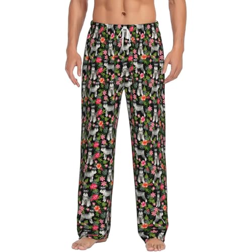 Pyjama homme imprimé Schnauzer, le cadeau idéal et confortable