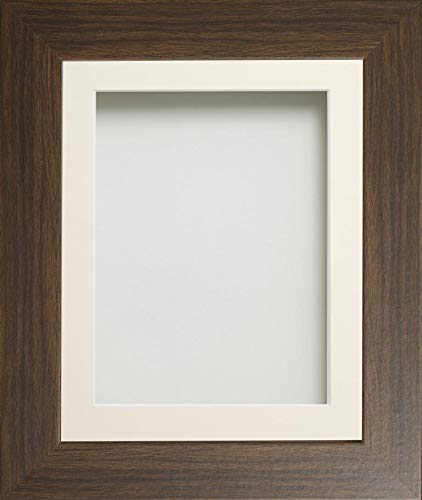 Frame Company Watson Range Brown 10x8 inch Picture Photo Frame with Ivory Mount for Image 6x4 inch *Choice of Sizes*