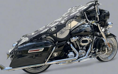 THIGHBRUSH® - Motorcycle Sunshade and Cover. Keep Your Bike Seat Cool and Dry! Made with a Water Repellant, Proprietary Blend Stretch Fabric - Black Logo Blast Print by THIGHBRUSH - Used condition - Image 6