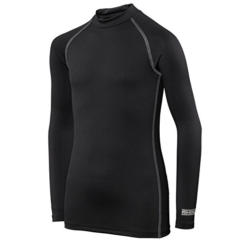 Rhino Sports manches longues pour enfants couche de base noire de sport