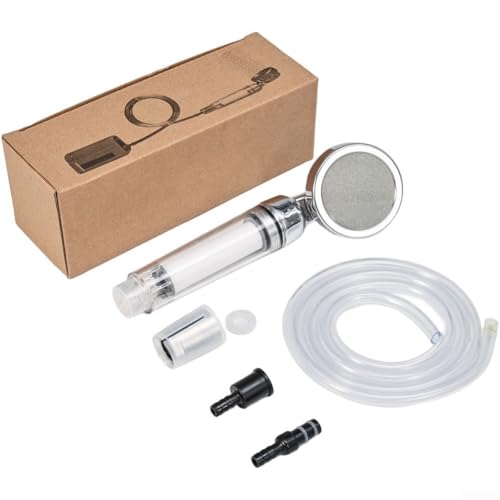 Aeratore a pompa di ossigeno per laghetti e acquari, AC/DC doppia alimentazione con batteria 2200mA e 4000mA, capacità di pompaggio 35L/min con illuminazione a LED per pesca notturna (set doccia)