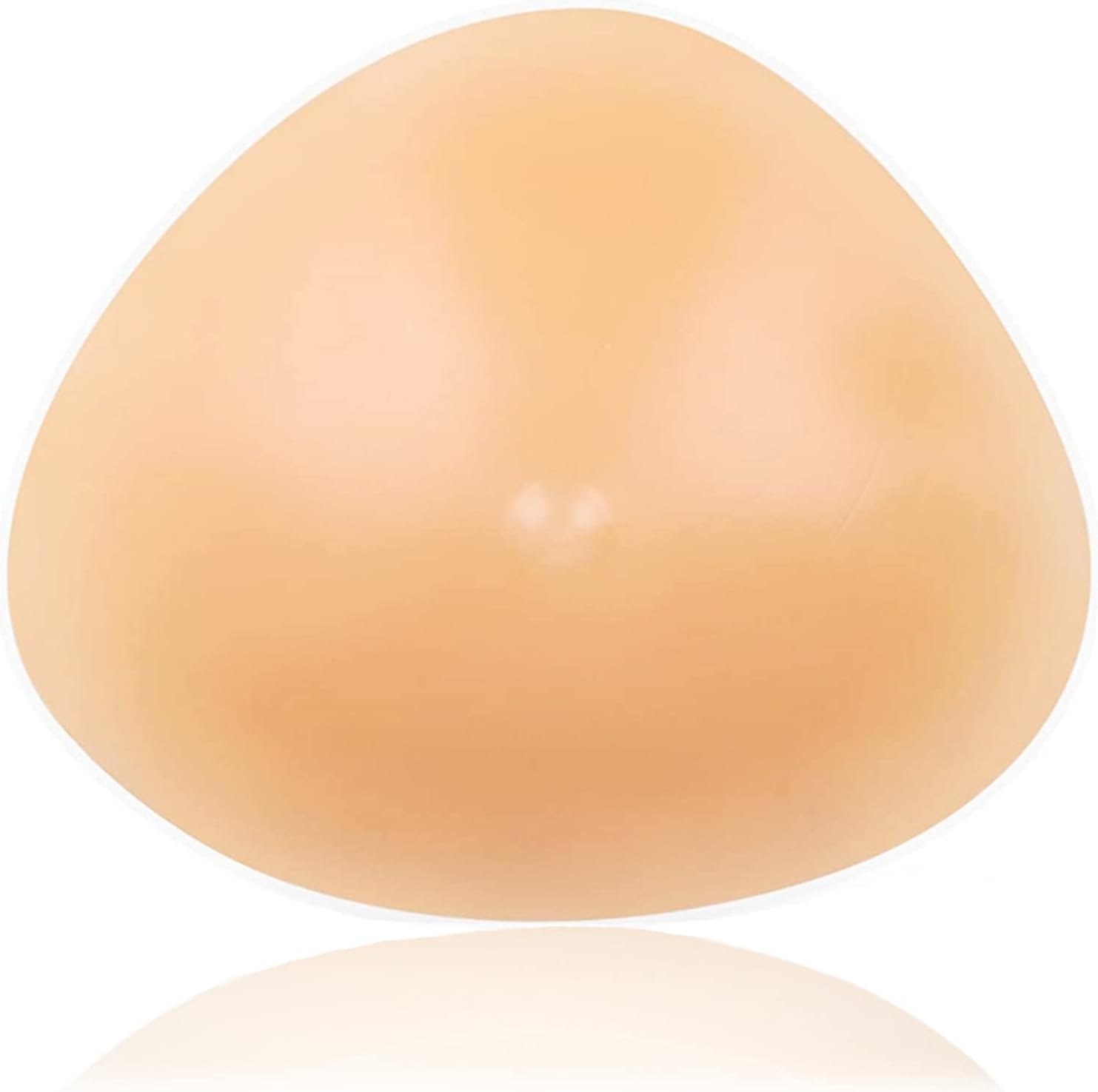 1 Piece Triangle Silicone Breast Forms Self-Adhesive Breathable Concave Prosthetic Fake Boobs for Mastectomy Prosthesis Bra Enhancer Inserts Crossdresser(600g/Piece, Nude)