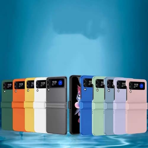 Image of Scalebee Polycarbonate Back Cover for Samsung Galaxy Z Flip 4 / Flip4 5G Foldable Hinges Hard Protective Ultra Slim Case Cover Skin Feel Shock Proof (Blue)