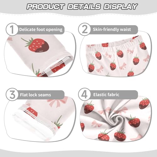 Berry in Chocolate Girls Leggings,Workout Leggings for Girls Toddler Athletic Legging Size for 3-10T3